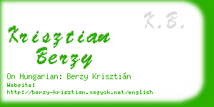 krisztian berzy business card